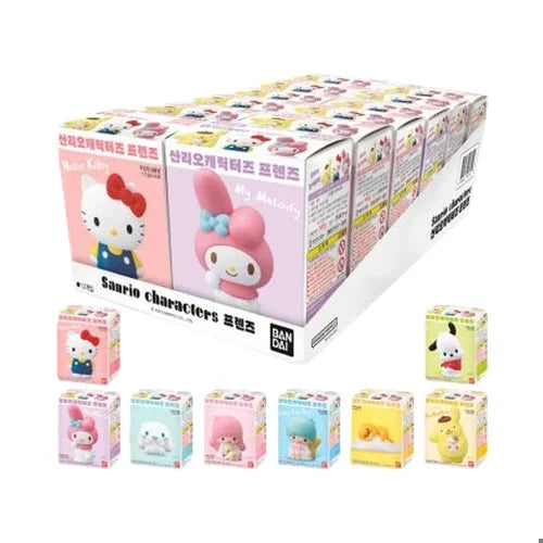 BANDAI × Sanrio Characters Friends Figure (Saison 1ou2) – Boîte surprise avec chewing-gum 1,5 g