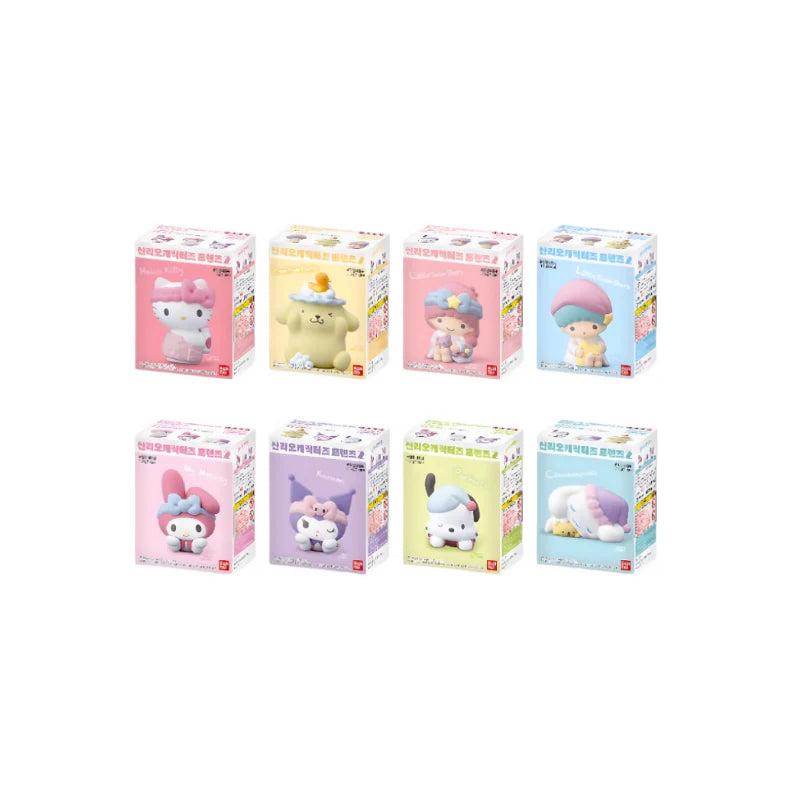 BANDAI × Sanrio Characters Friends Figure (Saison 1ou2) – Boîte surprise avec chewing-gum 1,5 g
